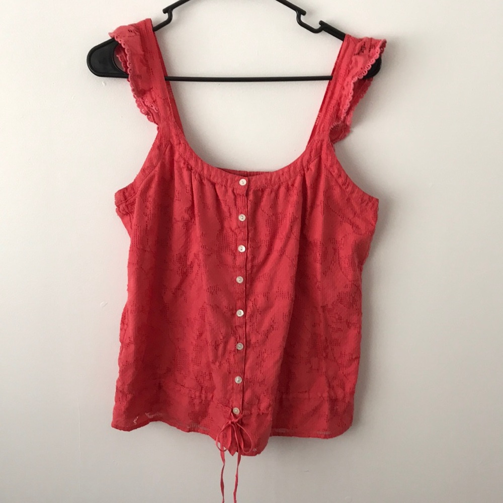 Lacey pink tank top